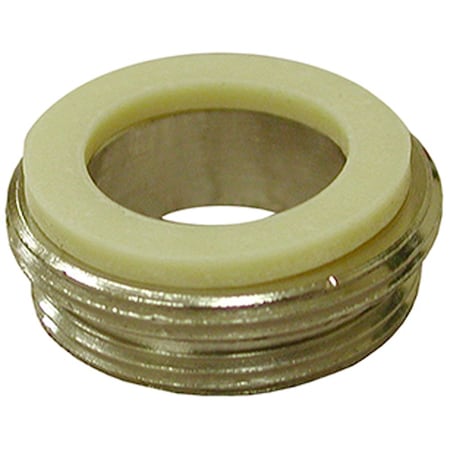 Jones Stephens Chrome Plated Brass 15/16in.-27 Male x 55/64in.-27 Male Faucet Adapter for Delta, American Standard A01030